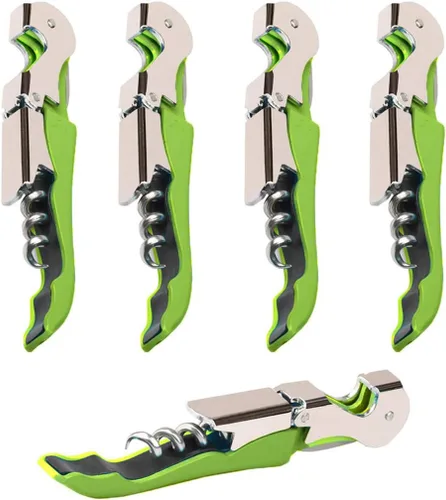 Vista 9 de Juego de sacacorchos para camareros profesionales, llave de vino de acero inoxidable resistente con bisagras para camareros de restaurantes