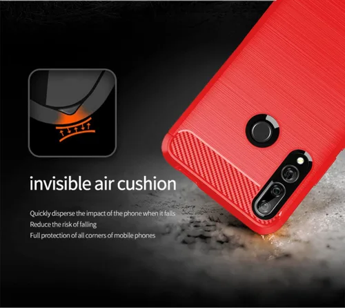 Vista 8 de Asuwish Funda de teléfono para Huawei Y9 Prime 2019/Honor 9X/P Smart Z con protector de pantalla de vidrio templado y accesorios de celda de Rojo