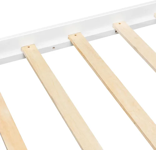 Vista 10 de Harper & Bright Designs Marco de cama moderno tamaño Queen, plataforma de madera con cabecera y estribo, soporte de listones, no necesita somier