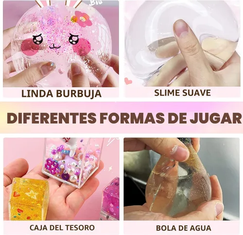 Vista 3 de Kit de burbujas de nano cinta, versión de globo de agua con cinta de doble cara de 9.8 pies y juguete de jeringa, kit de manualidades para niños