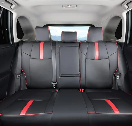 Vista 26 de Fundas de asiento RAV4 de ajuste personalizado, piel sintética impermeable para Toyota RAV4 2013-2018 (beige)