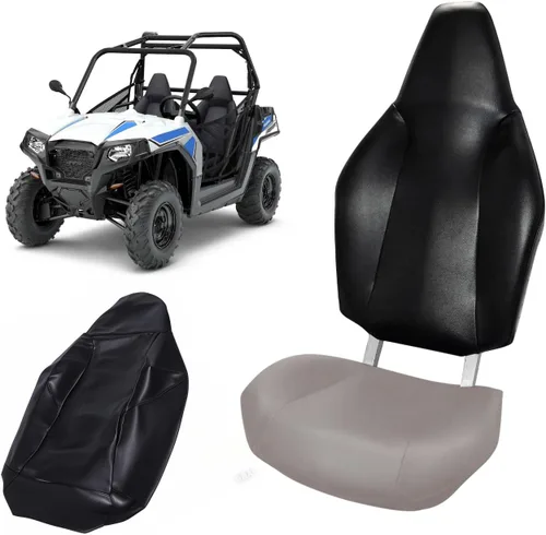 Vista 10 de CHEDA Seat Cover Kit, Compatible with 2012-2018 RZR 570/2008-2014 RZR 800/2011-2014 RZR 900/2014-2017 ACE 325/570, Leather Standard Black