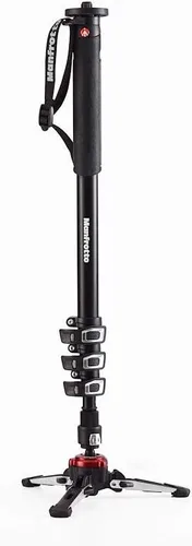 Vista 9 de Manfrotto Element MII Video Monopie de Aluminio Líquido, Delgado y Ligero, Carga hasta 16kg, Base Líquida Plegable, 4 Secciones, Bloqueos de Giro