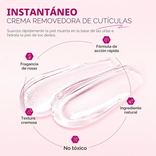 Vista 7 de Modelones Kit Removedor de Cutículas - Crema Removedora de Cutículas y Aceite para Cutículas, Kit de Cuidado de Cutículas con Cortador de Cutículas