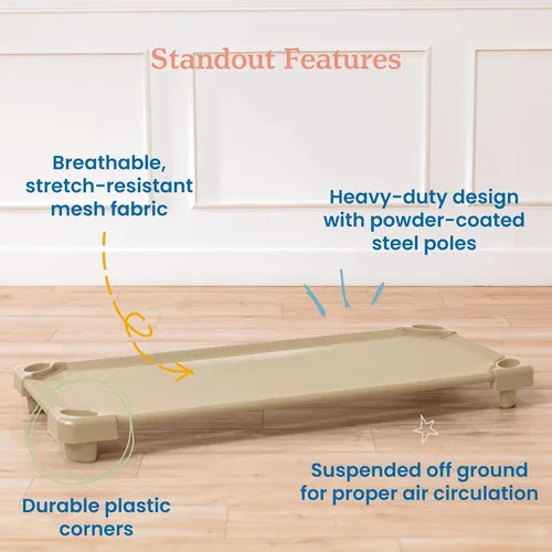 Vista 26 de ECR4Kids - Cama apilable para niños, para el cuidado diurno