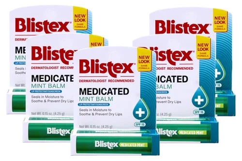 Vista 11 de Blistex Bálsamo labial de bayas medicadas, paquete de 3