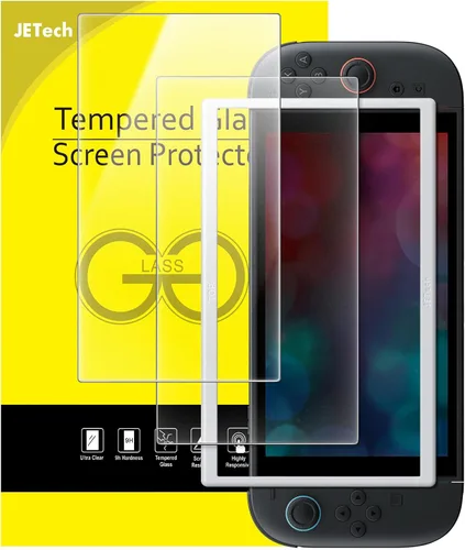 JETech Protector de pantalla mate para Nintendo Switch 2 2025, película de vidrio templado antirreflejos 9H con herramienta de fácil instalación,