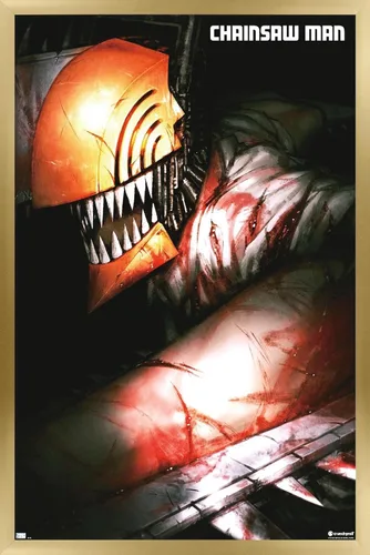 Vista 12 de Trends International Chainsaw Man - Póster de pared con texto en inglés "Chainsaw Man", 22.4 pulgadas de largo x 14.7 pulgadas de ancho, versión