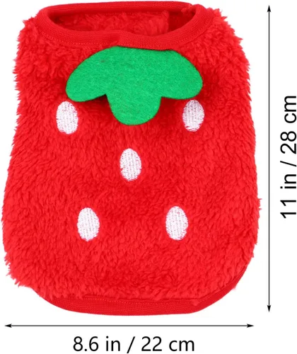 Vista 4 de POPETPOP Ropa de conejo para conejitos – Trajes de conejillo de Indias ropa de conejito de forro polar, suéter de conejillo de indias, chaleco