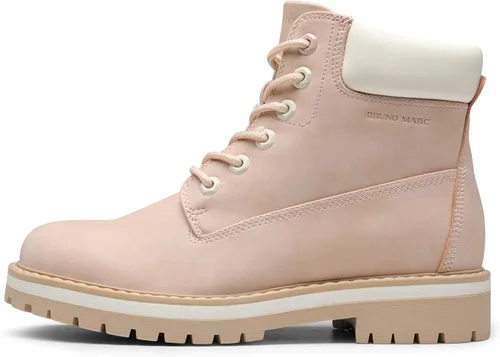 Vista 2 de Bruno Marc Botas de nieve de invierno para mujer, botines con forro de piel sintética, botas cortas de trabajo cómodas para mujer al aire libre 2.0