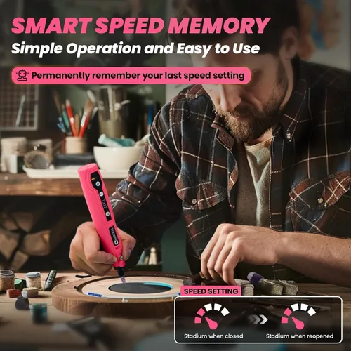 Vista 3 de HARDELL Mini herramienta giratoria inalámbrica, kit de herramientas rotativas recargables de 5 velocidades de 3.7 V con 69 accesorios, carga USB