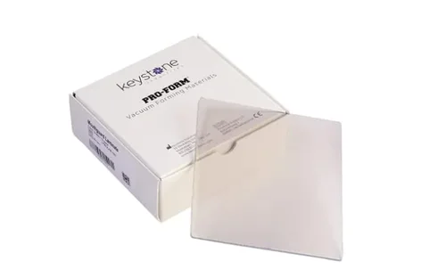 Vista 4 de Hojas de juntas de doble laminado E Pro-Form .080" (2mm) 5" x 5" vacío dental - Paquete de 12