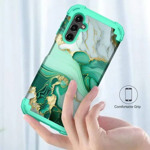 Vista 127 de Hocase Funda para Galaxy A13 5G, resistente a prueba de golpes, protección de goma de silicona suave, funda protectora híbrida de plástico duro