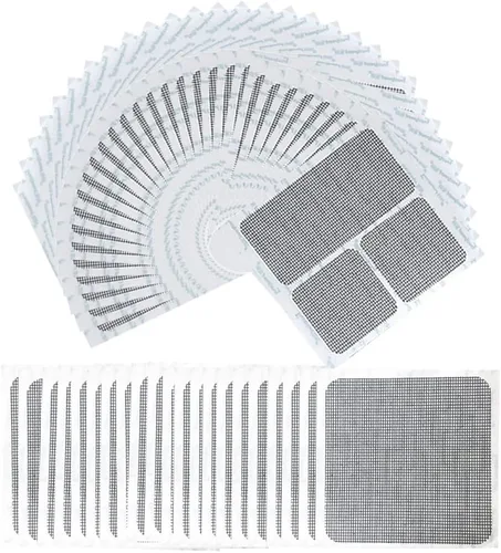 FLYZZZ Parches de reparación de pantalla de ventana, kit de reparación de puerta mosquitera, cintas de reparación de pantalla de ventana, kit de