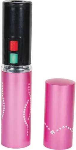 Vista 2 de Tecnología de seguridad Lipstick 3 millón de voltios Stun Gun con linterna, Color Rosa