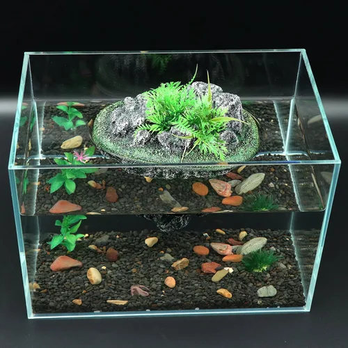 Vista 3 de AQUA KT Plataforma flotante de tortuga de tortuga para acuario, estanque, terario, decoración de hábitat