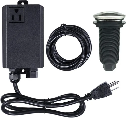 Vista 9 de Kit de interruptor de aire para eliminación de basura, interruptor de eliminación de residuos superior del fregadero, botón de encendido/apagado
