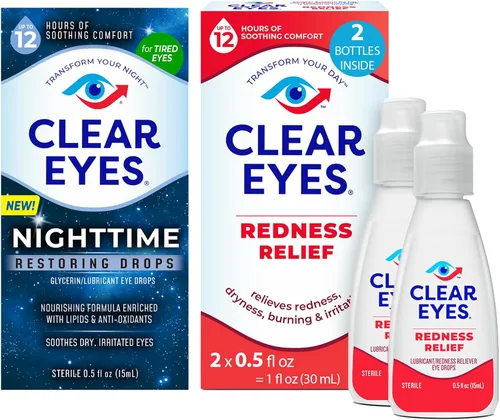 Vista 11 de Clear Eyes Alivio del Enrojecimiento Gotas Lubricantes para los Ojos para Alivio del Enrojecimiento, 0.5 oz