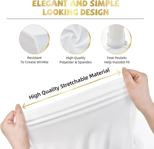 Vista 6 de XBFCDN Mantel rectangular ajustado a cuadros rojos y negros de 6 pies para fiestas, banquetes, festivales, bodas