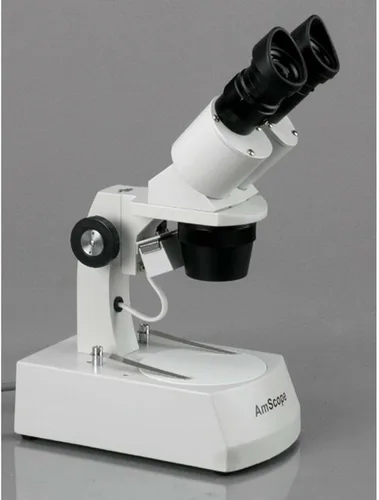 Vista 3 de AmScope SE305R-A Microscopio estéreo binocular montado hacia adelante, oculares WF10x, aumento 10X/30X, objetivos 1X y 3X, fuente de luz halógena