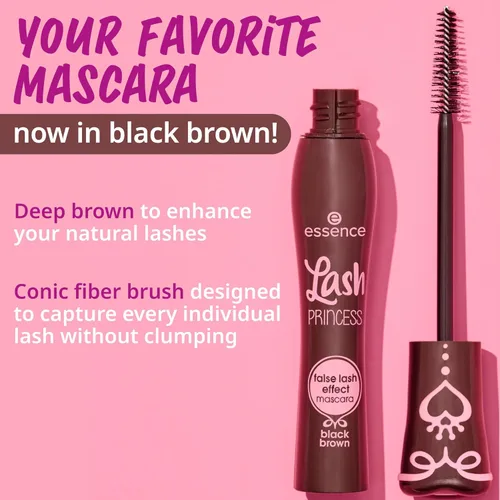 Vista 3 de essence Lash Princess False Lash Effect Mascara marrón (1 unidad) Volumen intenso, longitud y definición Vegano, libre de crueldad y sin