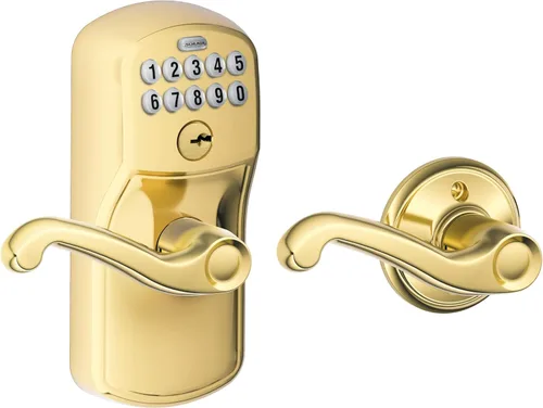 Vista 11 de Schlage FE575 CAM 716 ACC Camelot - Cerradura de teclado con palanca Accent, bloqueo automático, entrada electrónica sin llave, bronce envejecido