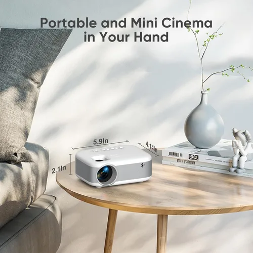 Vista 2 de PANSEBA Mini proyector, proyector HD 1080P actualizado 2025, proyector portátil con Bluetooth, proyector de películas compatible con teléfono