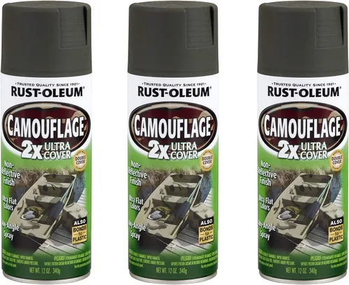 Vista 13 de Rust-Oleum 279176 Camuflaje 2X Ultra Cover Pintura en aerosol, 12 onzas, verde militar