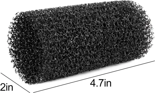 Vista 2 de Yaubay 2 rollos de esponja de filtro interno, rollos de esponja bio para acuario de pecera, accesorios de filtro de 4.5 x 2 pulgadas (2 esponjas)