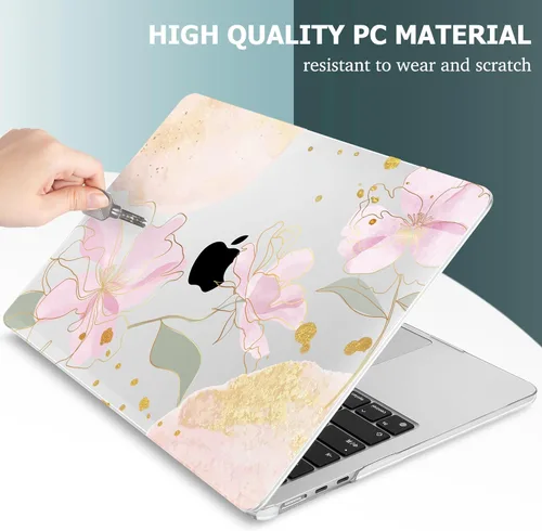Vista 3 de Funda compatible con MacBook Air de 15 pulgadas A2941 M2 A3114 M3 Chip 2023 2024, carcasa rígida de plástico con cubierta de teclado para Mac Air
