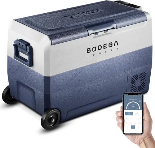 Vista 10 de BODEGACOOLER Refrigerador de Coche de 12 Voltios, Congelador Portátil de 38 Cuartos de Galón, Refrigerador para Coche de Doble Zona con Control por