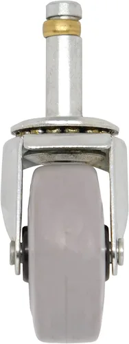 Vista 3 de Shepherd Hardware 9790 Rueda giratoria con vástago de 2 pulgadas, rueda de goma, diámetro del vástago de 7/16 pulgadas, capacidad de carga de 125