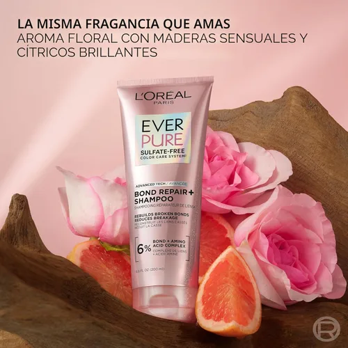 Vista 7 de L'Oreal Paris EverPure - Acondicionador fortalecedor, refuerza el cabello débil, vegano, 6.8 onzas líquidas