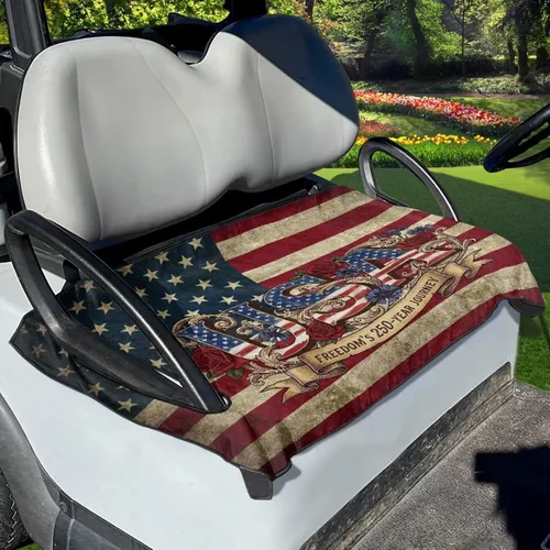 Vista 13 de Yewattles Funda de asiento de carrito de golf, toalla portátil para asiento de coche, ajuste universal, carrito de golf de 2 asientos