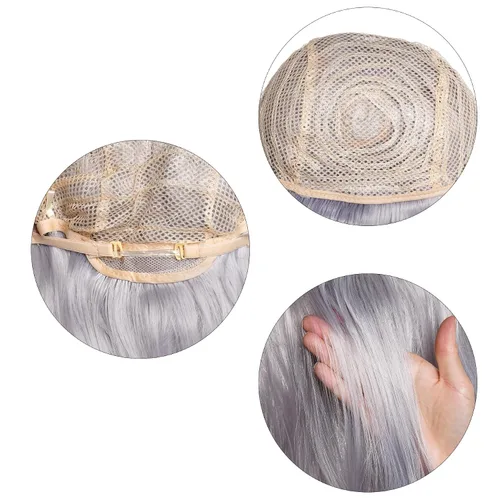 Vista 84 de Rbenxia Peluca larga y rizada para cosplay, resistente al calor Bown