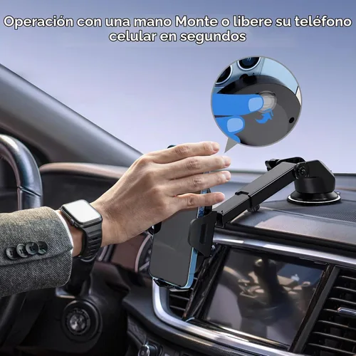 Vista 8 de Universal Car Phone Holder Adjust Phone Mount for Windshield, 24PCS Black