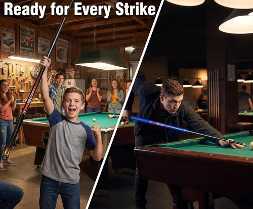 Vista 4 de Tai ba cues Taco de billar profesional de madera de arce canadiense de 2 piezas, punta de 0.512 in, palo de piscina de 18,19 onzas (seleccionable)