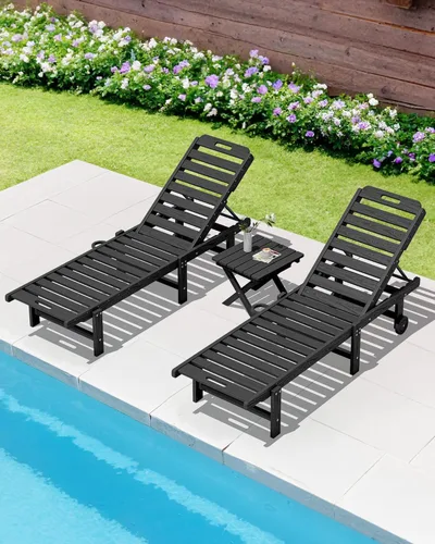 Vista 9 de SERWALL Mesa plegable portátil Adirondack para exteriores, material de HDPE, no requiere montaje, resistente a la intemperie, capacidad de 110