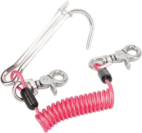 Vista 8 de Ganchos de corriente de buceo de acero inoxidable, ganchos de deriva de doble arrecife, ganchos de corriente de buceo con cordón de bobina doble