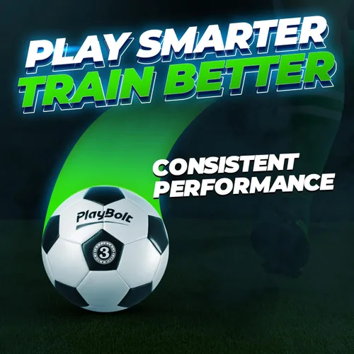 Vista 7 de PlayBolt Soccer Ball Size 3 with Pump - Black & White Training Practice & Match Ball for Kids & Toddlers (Pack of 1 or 4)