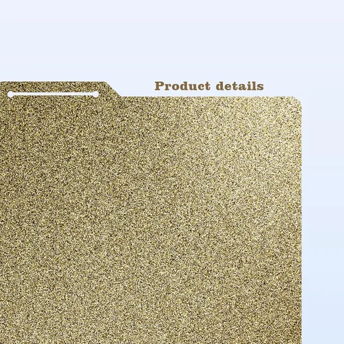 Vista 4 de IdeaFormer Doble Cara Hoja de Acero con Resorte PEI Texturizado Dorado 257x257mm, Cama de Impresión PEI Flexible para Impresora 3D Bambu Lab X1 X1C