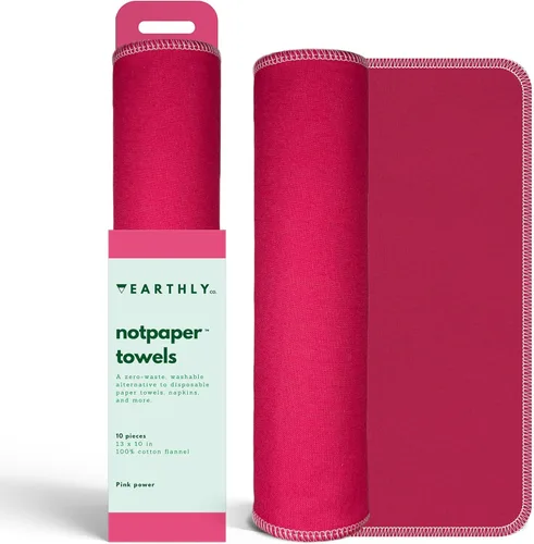 Vista 19 de Toallas de Papel Reutilizables - Paquete de 10 - Rollo de Toallas de Papel de Tela de Algodón Lavables - Servilletas Reutilizables sin Papel de Tela