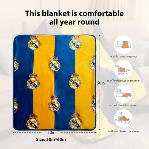 Vista 2 de Real Madrid Manta con forro de sherpa Silk Touch 50x60
