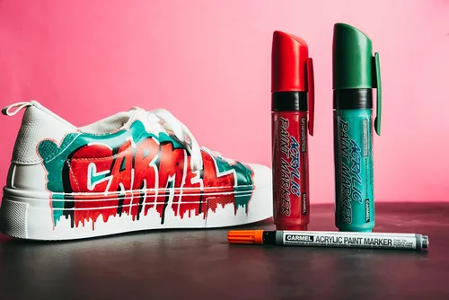 Vista 3 de Carmel Marcador de pintura acrílica (morado, punta ancha, paquete de 1)