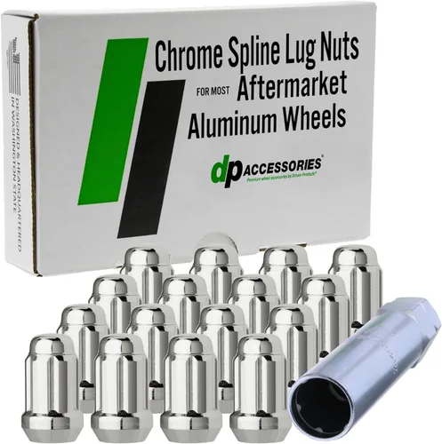 Vista 9 de DPAccessories Negro 7/16-20 Tuercas de rueda para ruedas de repuesto - Sintonizador de extremo cerrado - 34mm (1.35") de alto - Paquete de 4