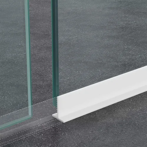 Vista 3 de Duzzy Presa de agua para umbral de ducha de 118 pulgadas, tira de sello inferior de puerta de ducha, protector de agua para puerta de ducha