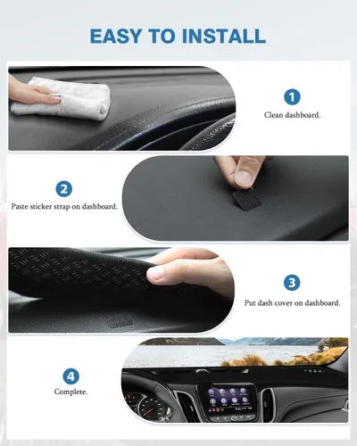 Vista 429 de FIILINES - Cubierta para tablero, accesorio para tablero de malla antideslizante, parasol sin reflejos y protector compatible con Toyota Tundra