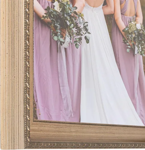 Vista 5 de ArtToFrames 11 x 14 pulgadas, marco de fotos de madera con detalles metálicos, color plateado envejecido, WOMD5027-11x14