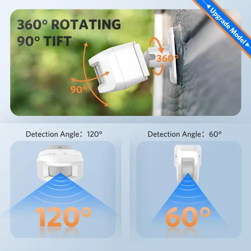 Vista 8 de Alarmas de entrada inalámbricas exteriores resistentes a la intemperie - Sistema de alarmas con sensor de movimiento, detector de movimiento
