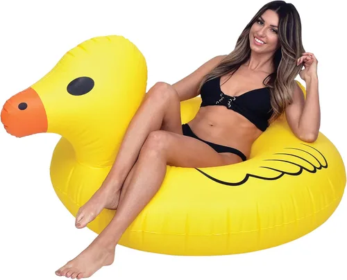 GoFloats Balsa inflable de tubo de fiesta de pato, flota con estilo (para adultos y niños)
